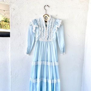 Vintage Gunne Sax Prairie Dress Girls Lace Dress
