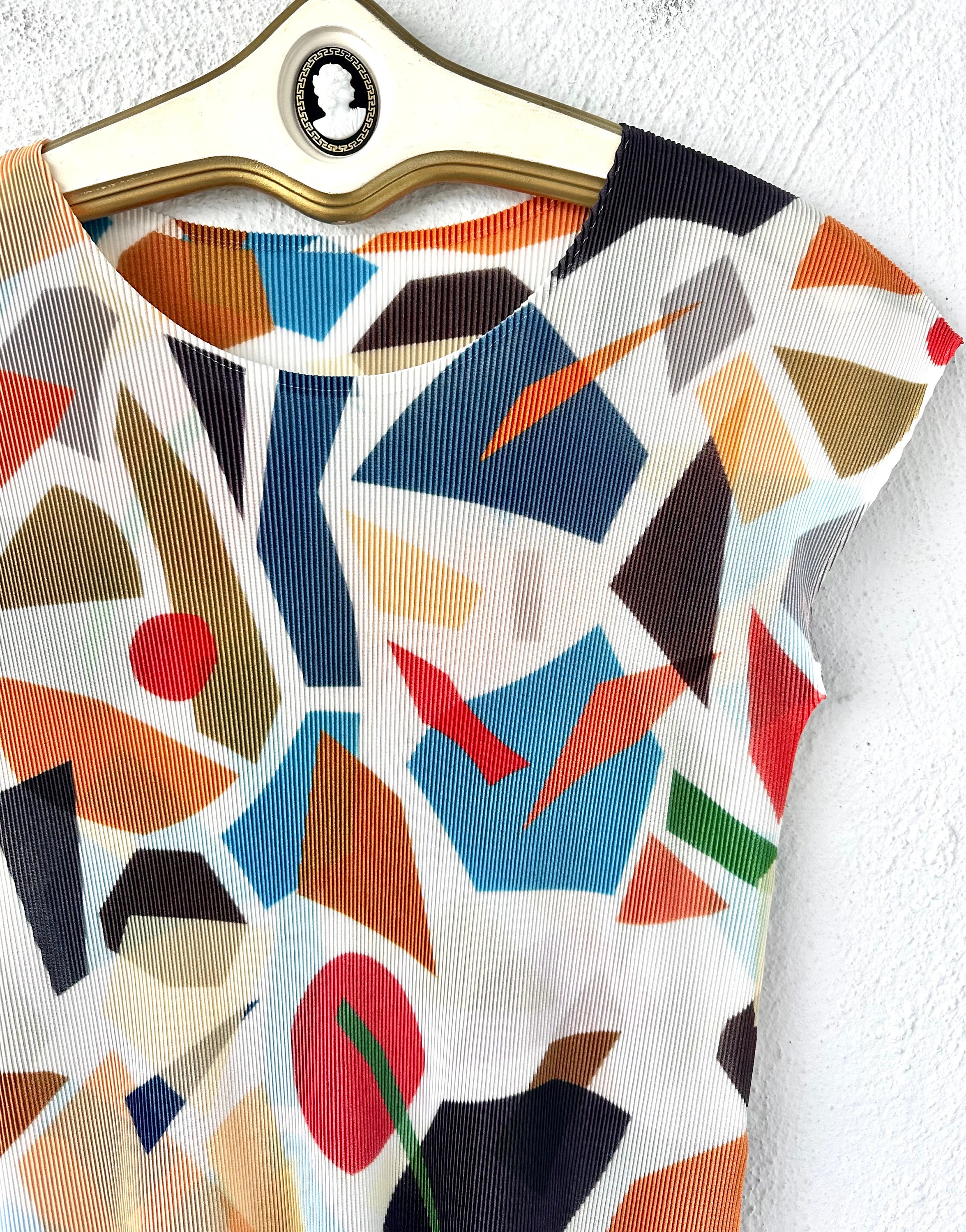Vintage Issey Miyake Pleats Please Top // Y2k Abstract