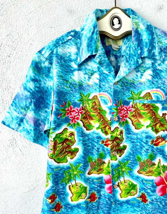Vintage 60s Hawaiian Aloha Shirt Ui Maikai Hawaii… - image 2