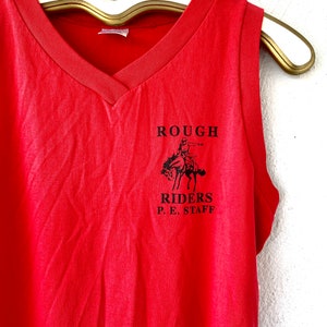 Vintage 80-tals Rough Riders Linne - Bruno Mars Skola idrottspersonal bild 2
