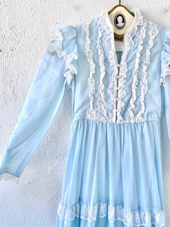 Vintage Gunne Sax Prairie Dress Girls Lace Dress - image 4