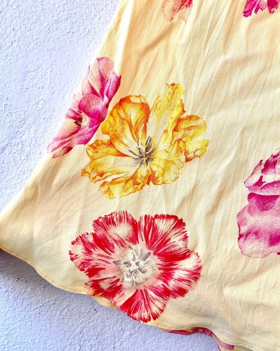 Vintage Laura Ashley 90s Bias Cut Slip Floral Pop… - image 5