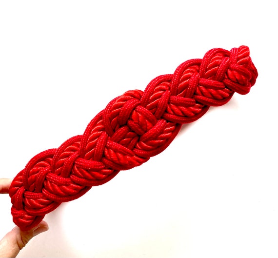 Vintage 70s 80s Braided Woven Red Belt - Etsy display picture 1