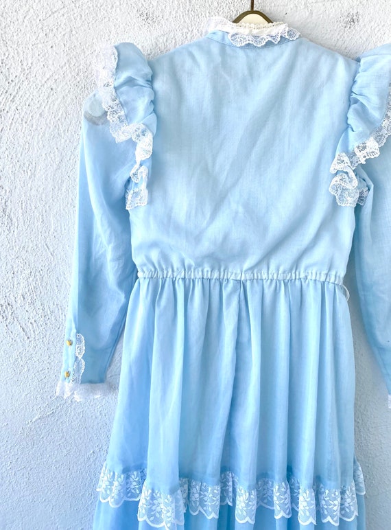 Vintage Gunne Sax Prairie Dress Girls Lace Dress - image 8