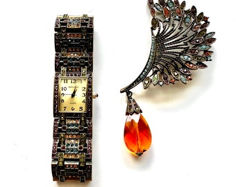 HEIDI DAUS WATCH Bronze Tone Swarovski Crystal Ladies Quartz  display picture 3
