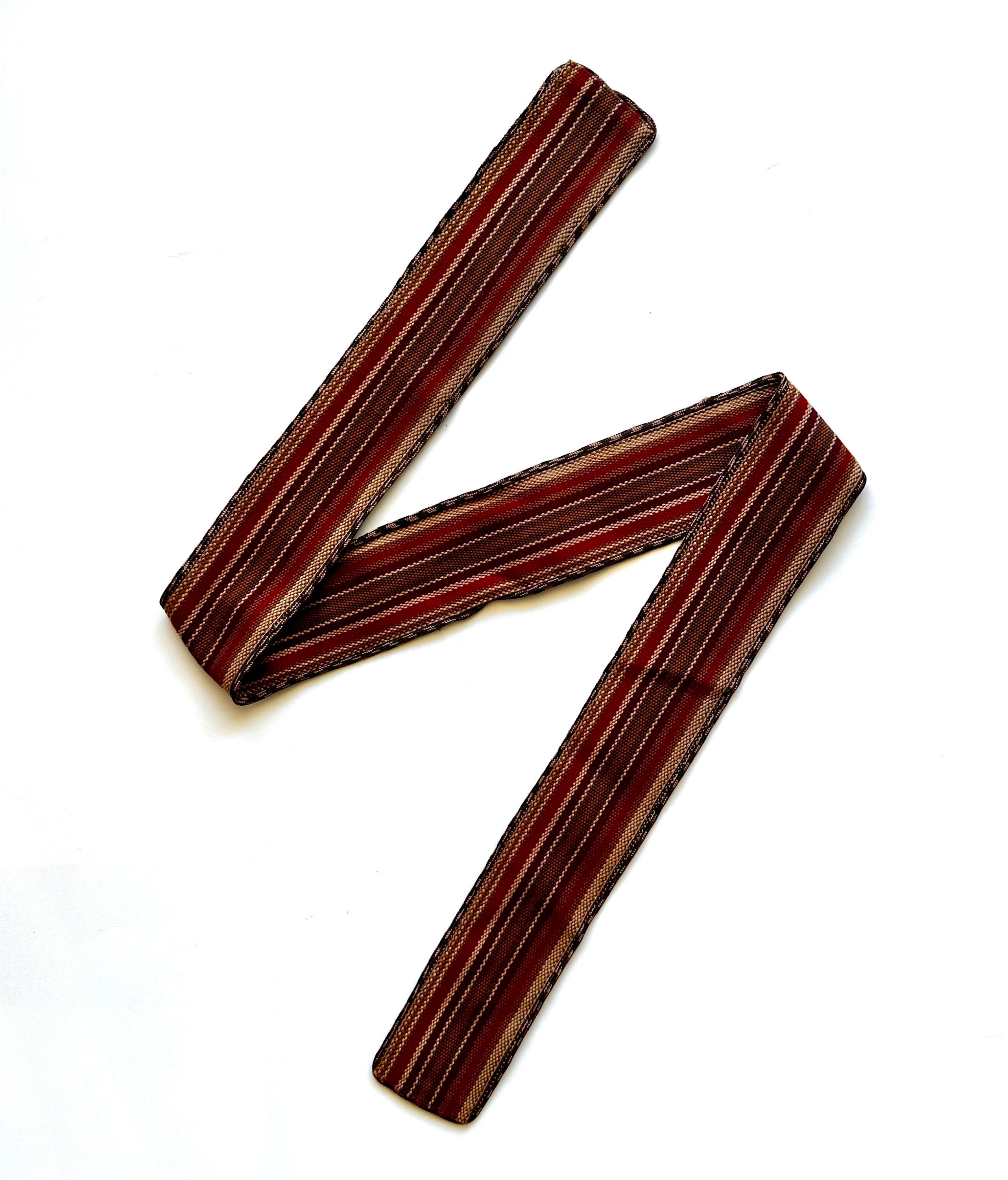 Vintage Calvin Klein Woven Belt: 70s Boho Striped Sash - Etsy display picture 3