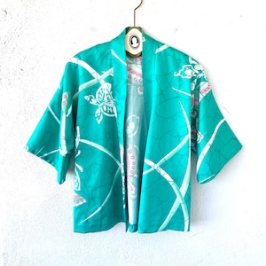 Vintage 70s Butterfly Kimono Asian Oversized Top Shirt