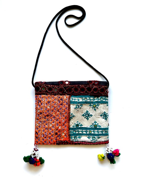 Vintage Boho Patchwork Embroidered Bag Hippie Ind… - image 7