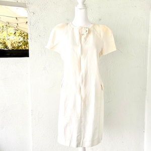 Witte vintage Courreges mod-jurk uit de jaren 90 en jaren 60 Space Age-jurk