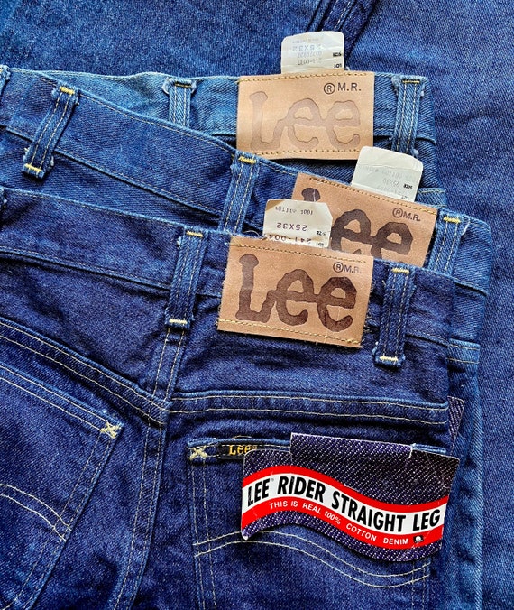 Vintage 80s Lee Jeans Rider Straight Leg Raw Denim Pants - Etsy