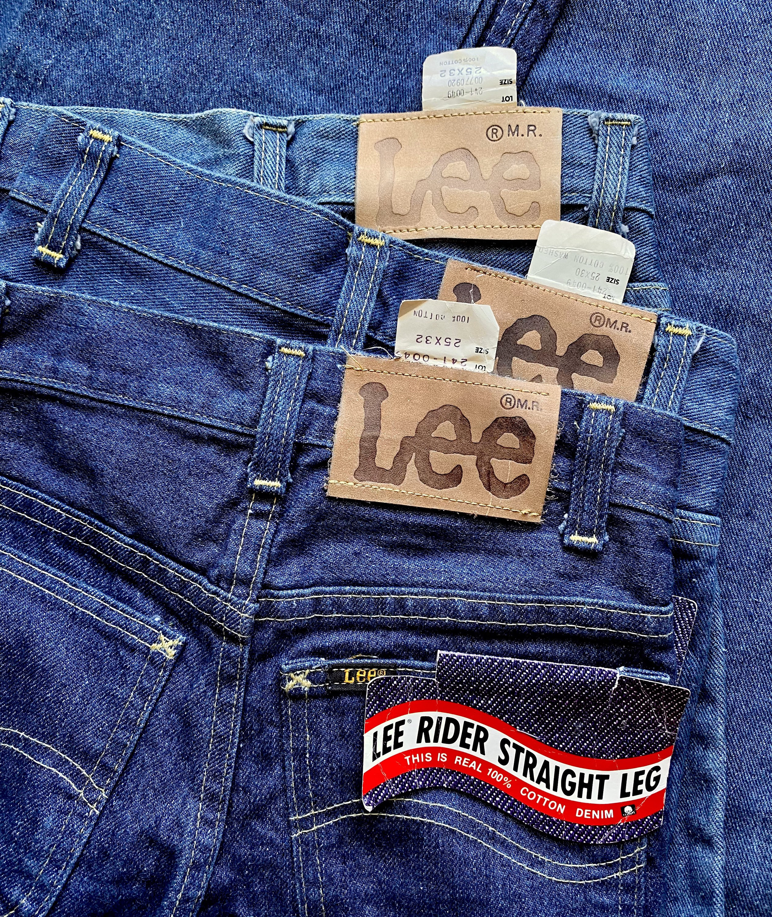 Vintage 80s Lee Jeans Rider Straight Leg Raw Denim Pants 