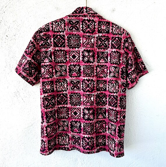 Vintage 60s 70s Hawaiian Aloha Shirt Hawaii Tiki … - image 6