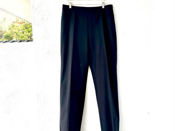 Saint Laurent, Vintage YSL Yves Saint Laurent Black Crepe Pants