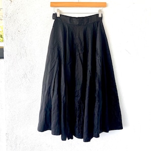 Vintage 50s Full Midi Black Circle Skirt image 6