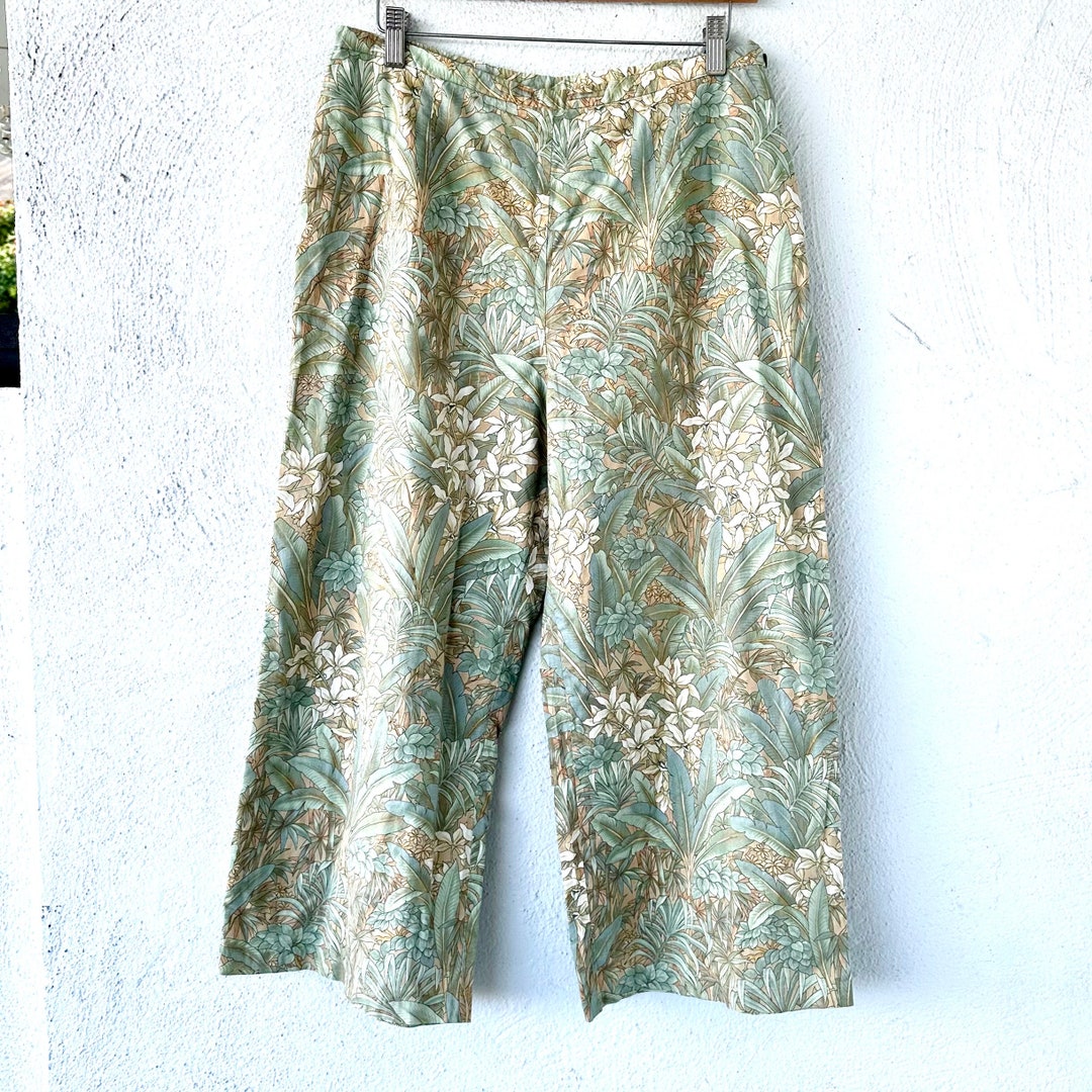 【Ameri vintage 】Sheer flower base pants Farah Desert Flower Pant