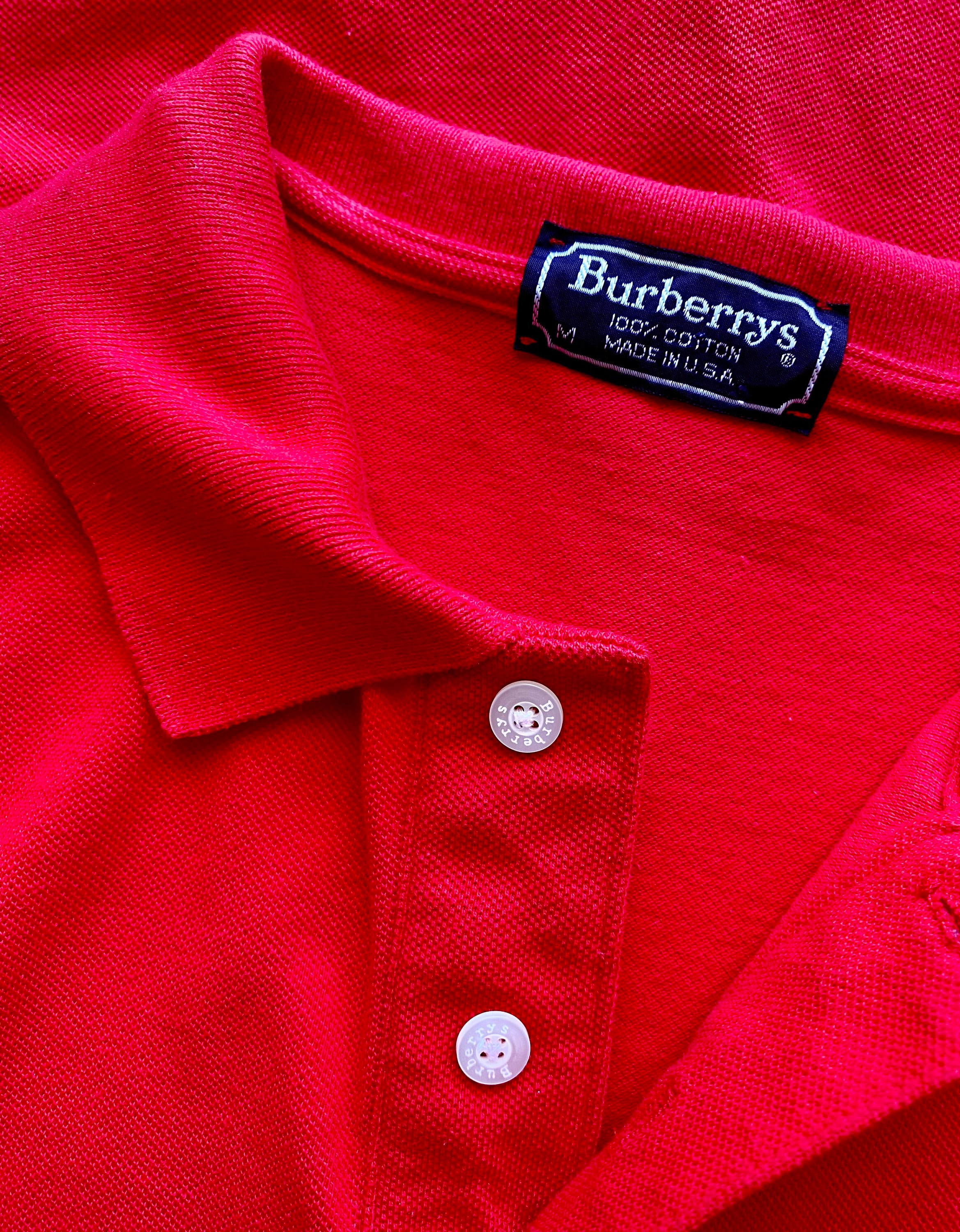 トップス Burberry 90s polo tee THOMAS BURBERRY Vintage Mens Polo Shirt 90s Burberrys of