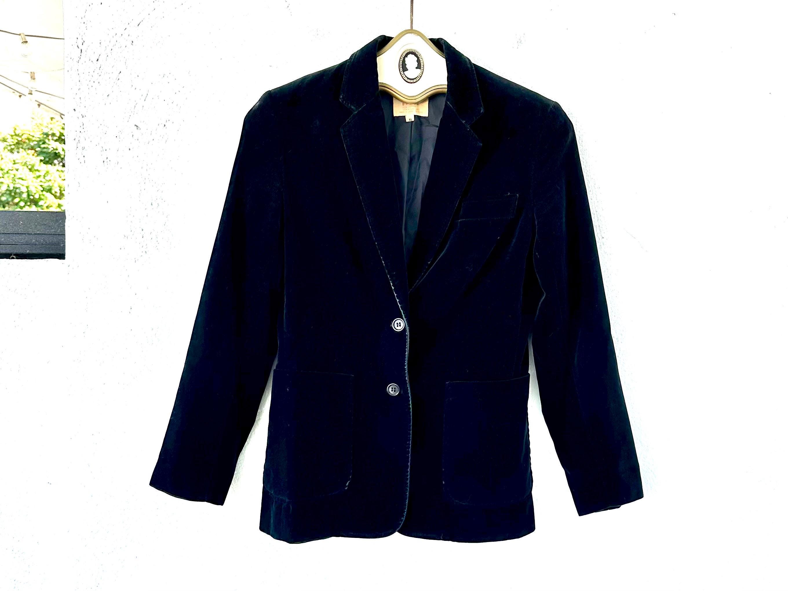 Vintage 70s Black Velvet Jacket 1970s Women