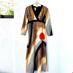 Vintage 70s Hawaiian Tori Richard Liberty House 1970s Hawaii Graphic Asian Dress