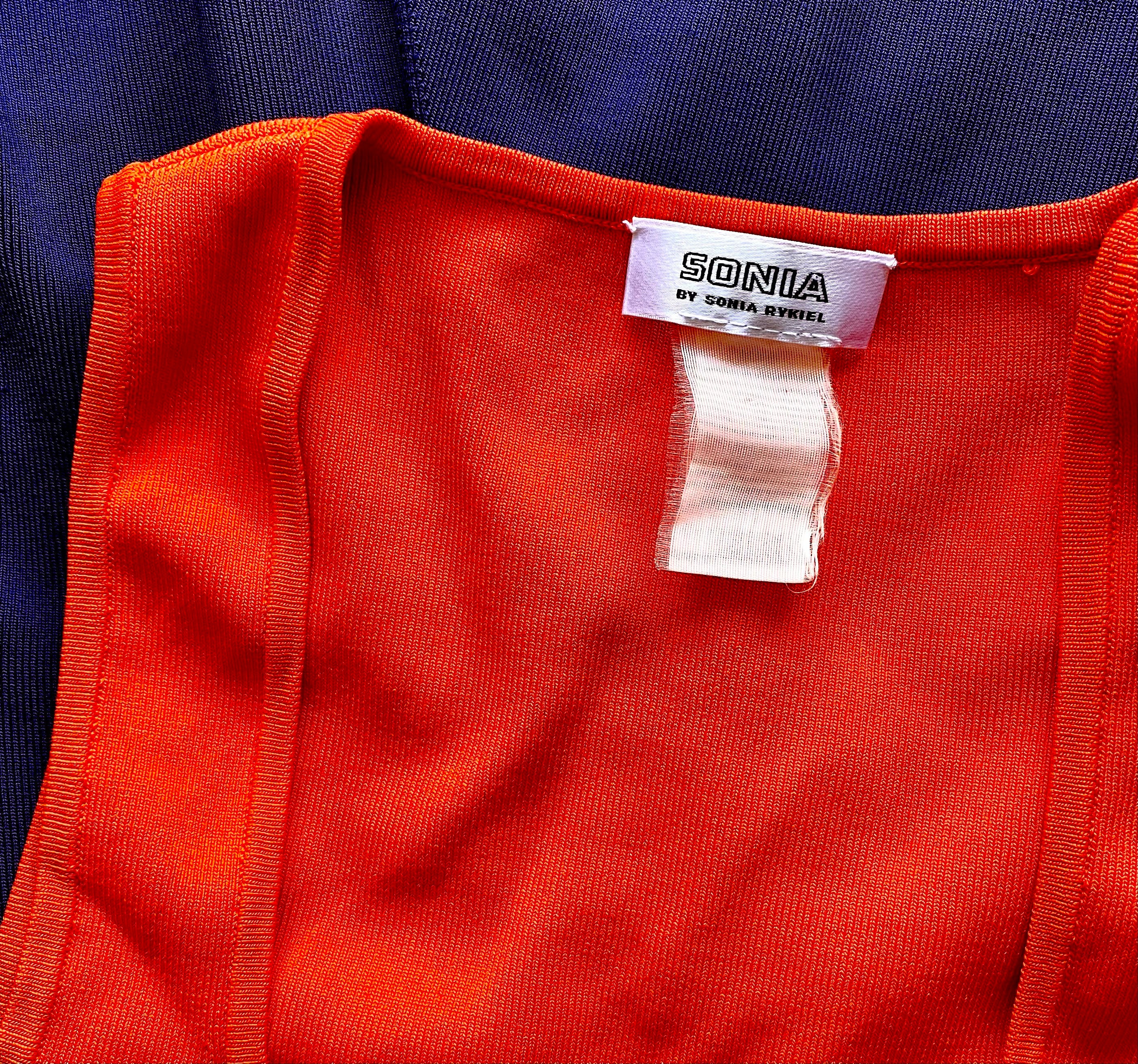 Vintage Sonia Rykiel Knit Dress Colorblock Striped Sweater