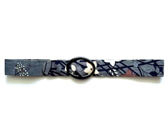 Vintage 70s Japanese Floral Belt 1970s Bright Round Buckle 