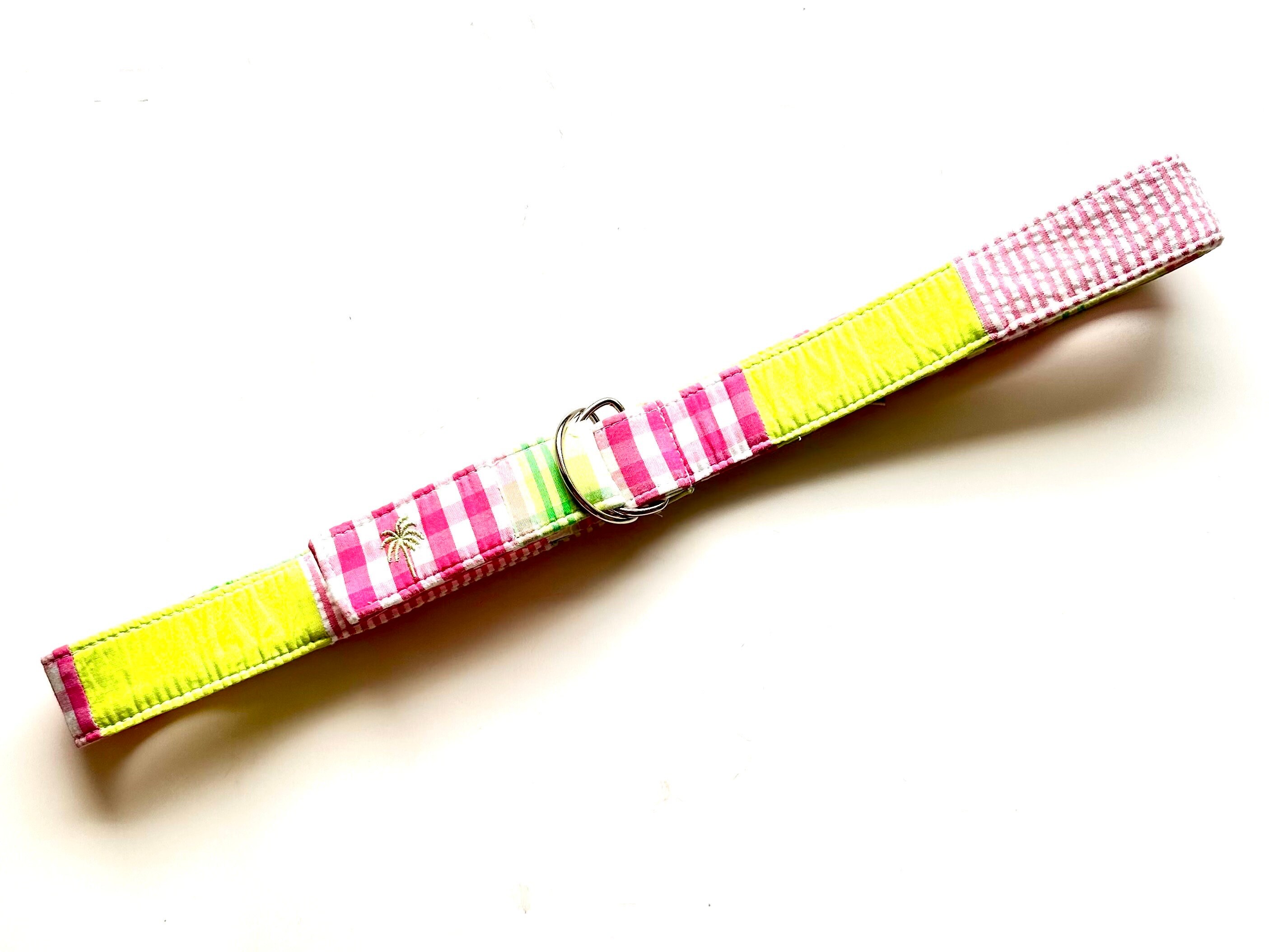 Vintage Lilly Pulitzer Belt Patchwork Preppy Pink Green  display picture 2