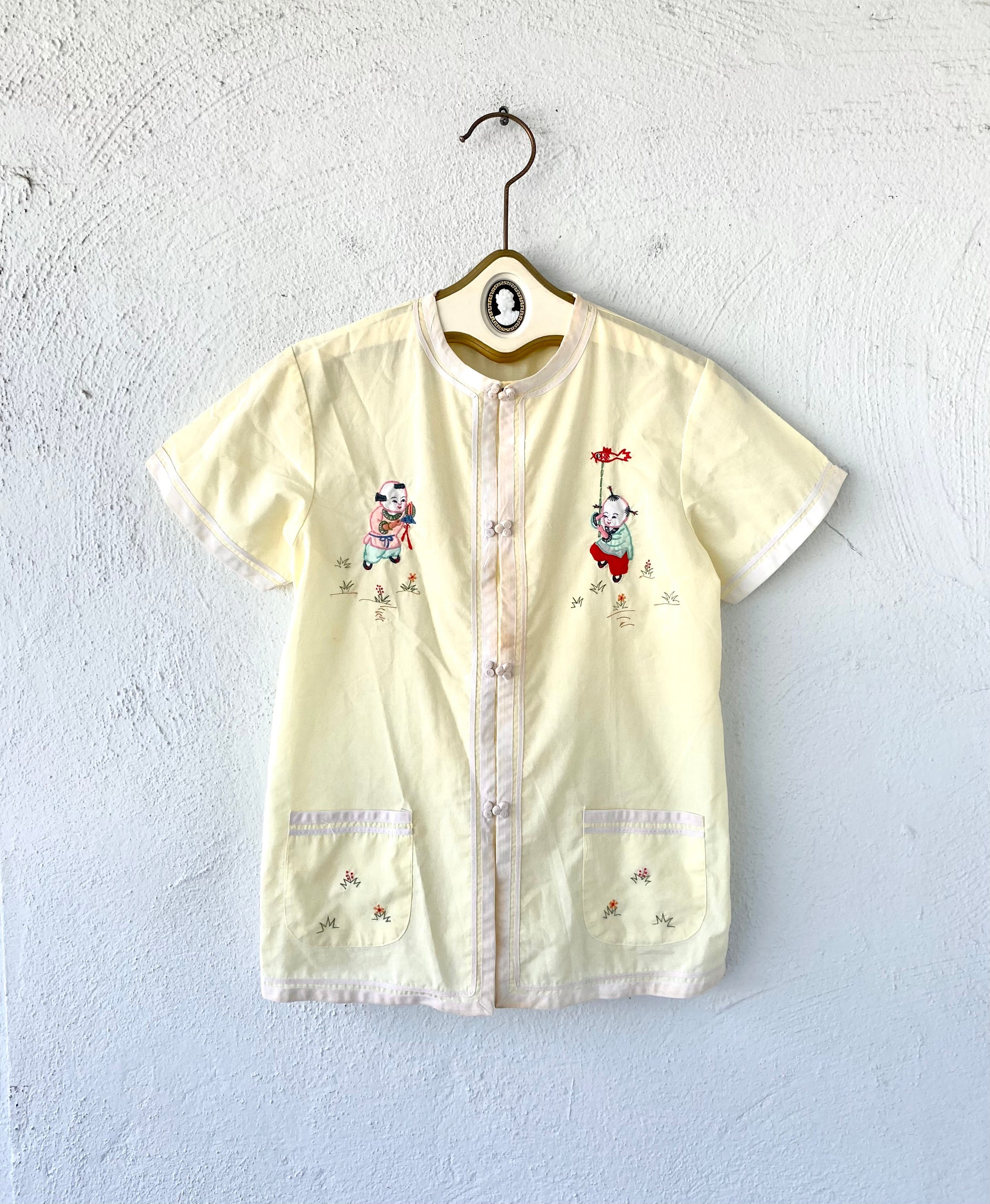 Vintage Pyjama Top - Etsy