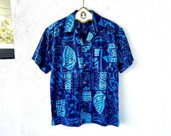 Vintage 1960's/70's UI MAIKAI HAWAIIAN Loop Shirt / Made in Hawaii