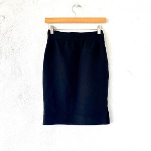 Vintage Genny 80s Pencil Skirt Black Minimalist Mini Skirt