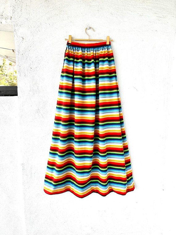 Vintage 70s 80s Rainbow Striped Skirt // Ombré Bri