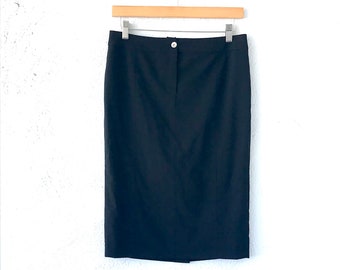 Vintage Christian Dior Black Mini Pencil Skirt