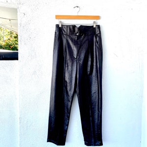 Vintage 80er Jahre Glanz Pumphose aus Kunstleder