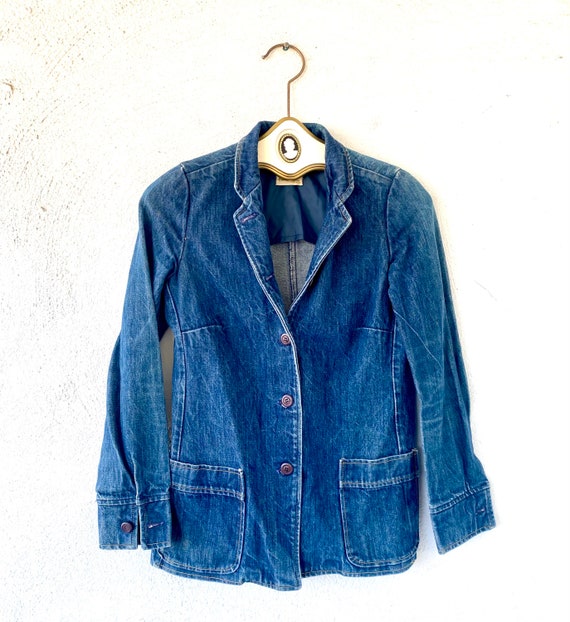 Vintage Ms Lee 70s Jean Jacket // 1970s Denim Bla… - image 1