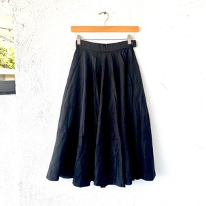 Vintage 50s Full Midi Black Circle Skirt image 7