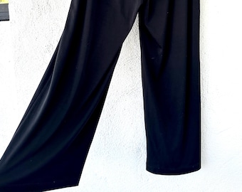 Pantalones negros de tiro bajo y pierna ancha BCBG Y2K