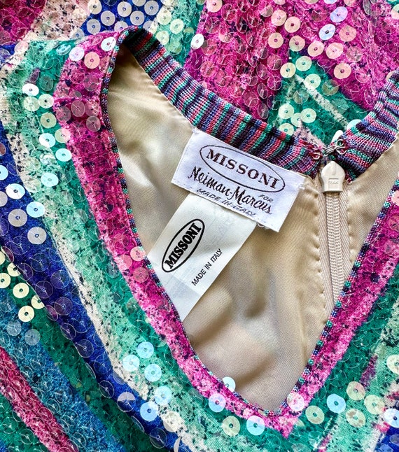 Vintage 1970s Missoni Sequin Knit Top // 70s Disc… - image 2