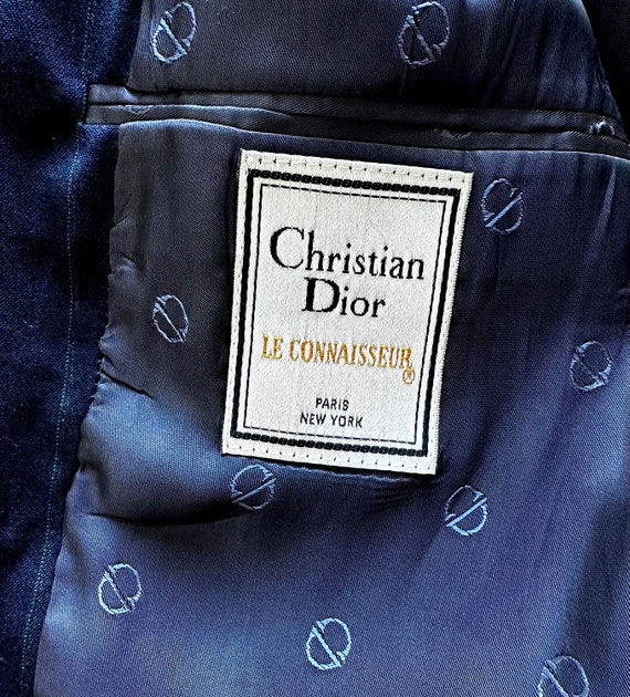 Vintage Christian Dior Le Connaisseur Suit Jacket Blue Wool Vintage Christian Dior Le Connaisseur Suit Jacket Blue Wool