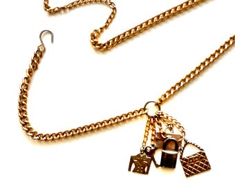 Gold chain belt with teddy bear Belt Moschino Gold size M International in Chain - 49644806 main image 4