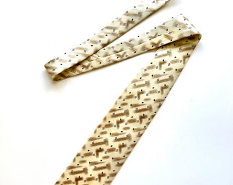 Vintage Versace Silk Tie 90s White 1990s Necktie