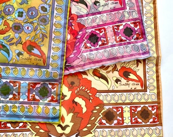 Vintage 60er 70er Jahre Sally Gee Paisley Boho Hippie Schal