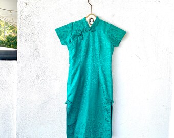 Vintage Cheongsam Flower Girl Girls Asian Dress
