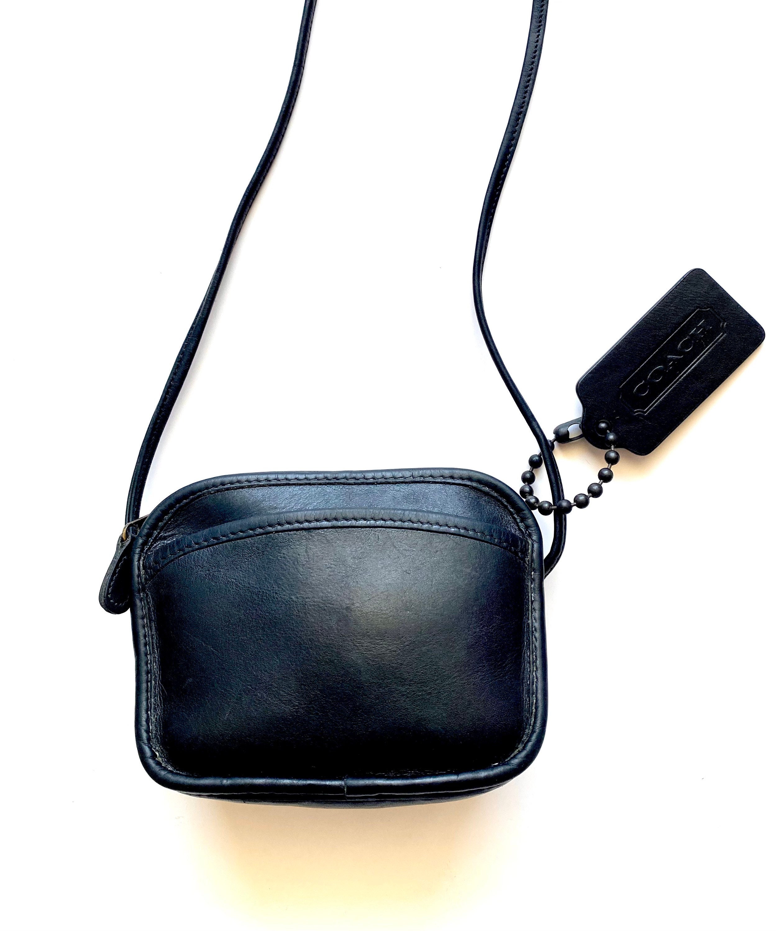 Vintage Coach Hadley Leather Purse Black Crossbody Bag - Etsy Canada