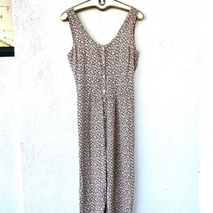 Vintage 90s Floral Jumpsuit 1990s Hawaiian One Piece