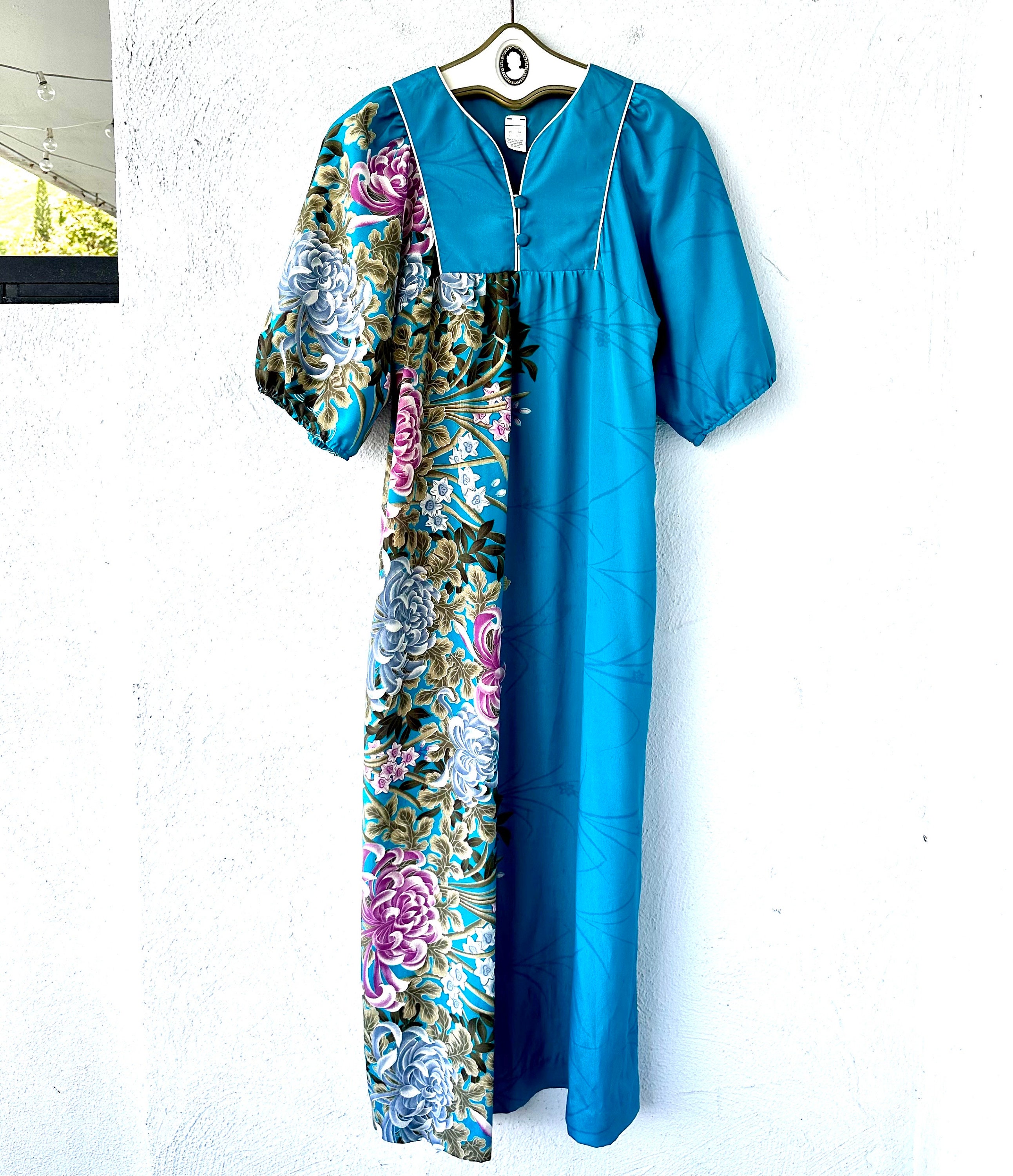 Vintage Hawaiian Muumuu 1970s Dress Floral 70s 80s Hawaiian Caftan - Etsy