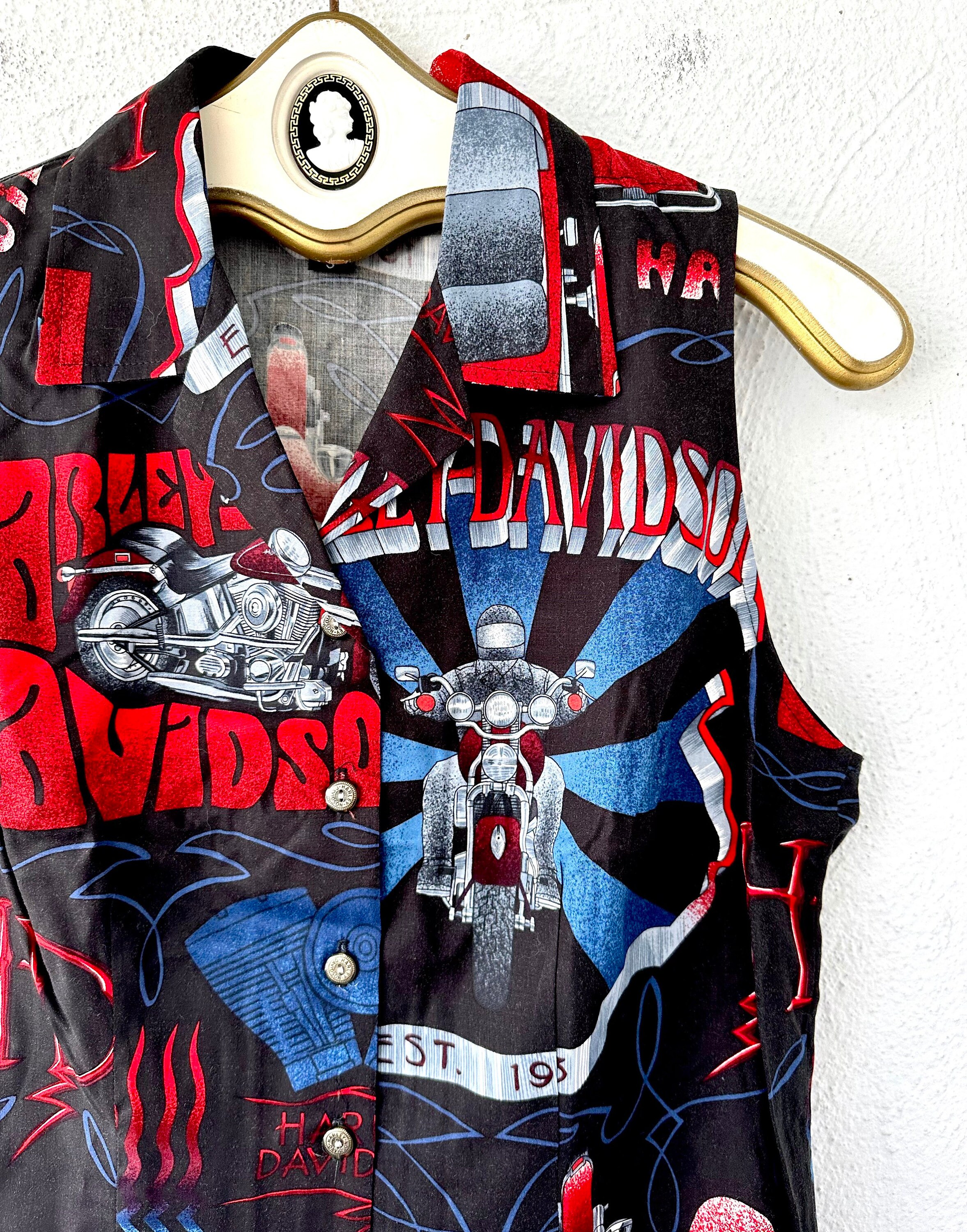 Vintage Harley Davidson Motorcycle Shirt Tori Richard Hawaii Tank
