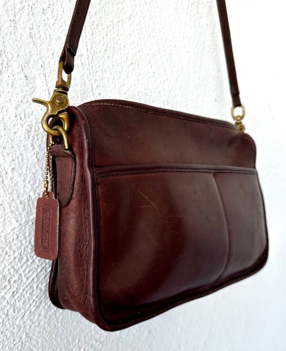 Vintage Coach 1970s 1980s Bag // Brown Leather Mi… - image 10