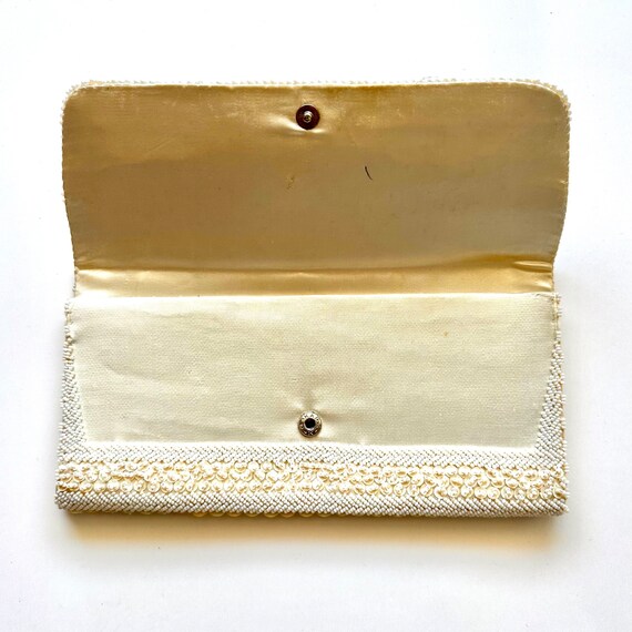 Vintage 50s Beaded Sequin Bag Envelope 1950s Brid… - image 6