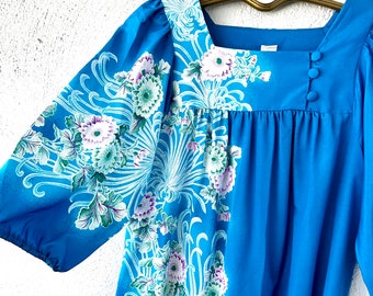 70s】POMARE HAWAII ヴィンテージ カフタンドレス ムームー 70s／希少
