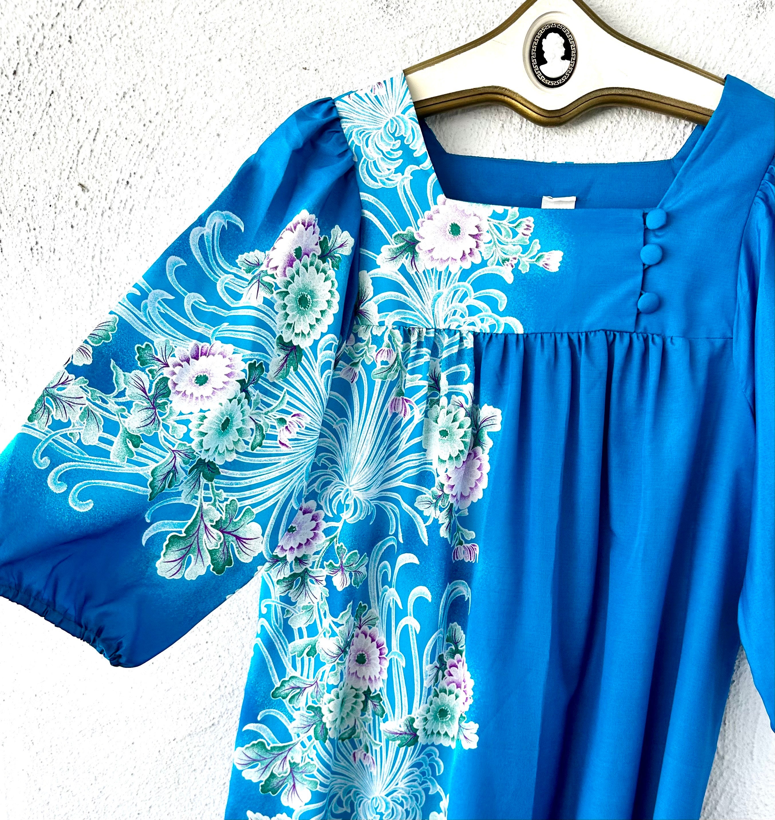 Vintage 70s Hawaiian Muumuu 1970s Hawaii Floral Dress Caftan - Etsy