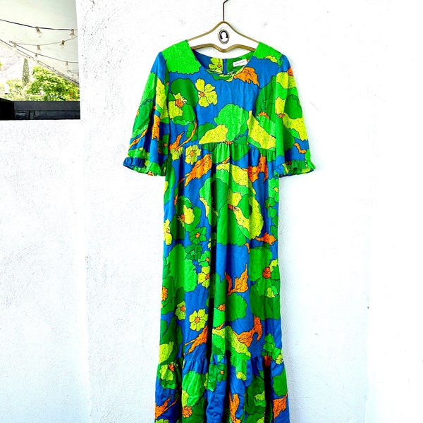 70s Hawaiian Dress - Etsy