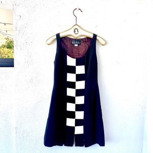 Cute Black Plaid Dress Midi Black Dress White Collar Black Tartan Dress  White Collar Dress 